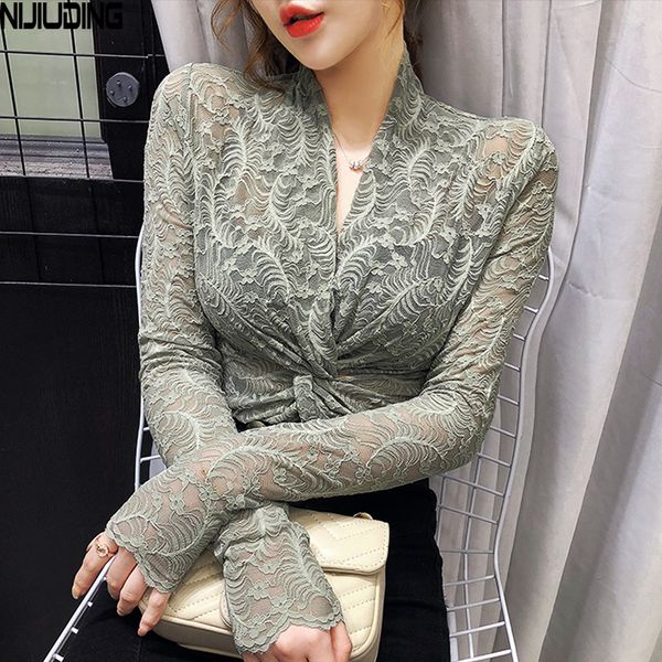 women's blouses & shirts women floral lace 2021 long sleeve ladies hollow out cross deep v-neck shirt autumn spring elegant solid s, White
women's blouses & shirts women floral lace 2021 long sleeve ladies hollow out cross deep v-neck shirt autumn spring elegant solid s, White