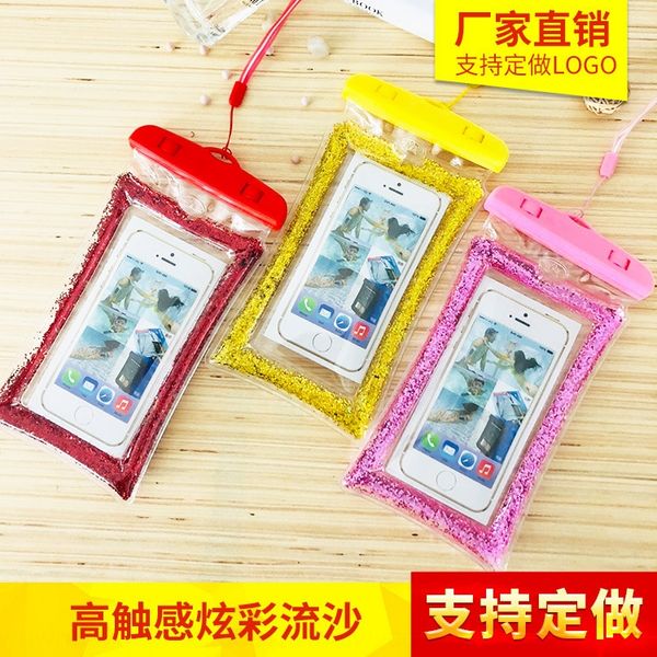 new high touch colorful quicksand bag waterproof mobile phone bag outdoor mobile phone waterproof cover
new high touch colorful quicksand bag waterproof mobile phone bag outdoor mobile phone waterproof cover