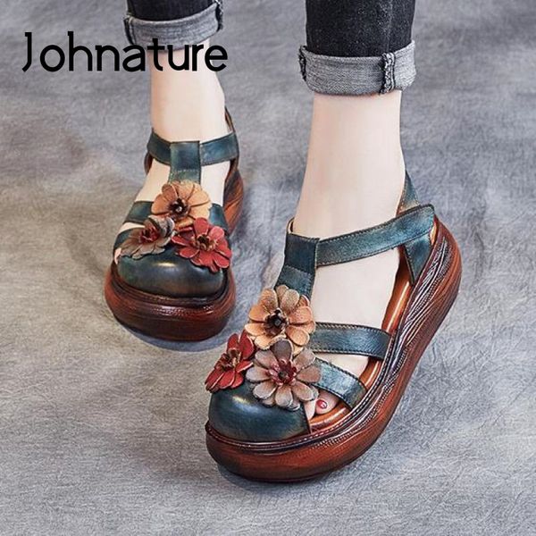 johnature women sandals genuine leather 2020 new summer women shoes buckle strap retro wedges casual platform ladies sandals, Black
johnature women sandals genuine leather 2020 new summer women shoes buckle strap retro wedges casual platform ladies sandals, Black