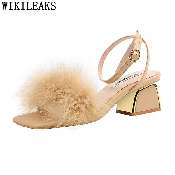 fur sandals women summer fashion block heels gladiator sandals women chunky heels 2020 designer fetish high sexy, Black
fur sandals women summer fashion block heels gladiator sandals women chunky heels 2020 designer fetish high sexy, Black
