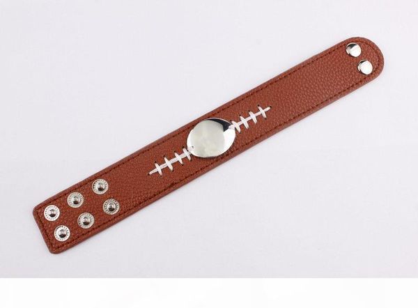 silver tone blank monogram leather cuff football bracelet for women men personalized monogram customized pu leather wrap bracelet bangle, Golden;silver
silver tone blank monogram leather cuff football bracelet for women men personalized monogram customized pu leather wrap bracelet bangle, Golden;silver