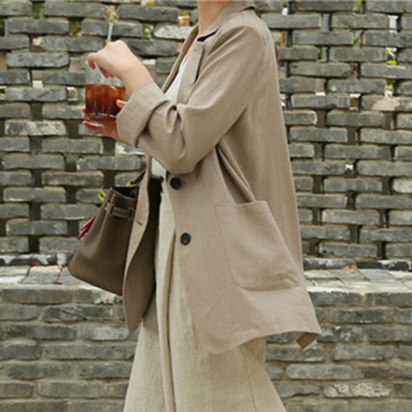 cotton and linen small suit fashion business suits uniform single double breasted jacket 2020 solid color women coat, White;black
cotton and linen small suit fashion business suits uniform single double breasted jacket 2020 solid color women coat, White;black