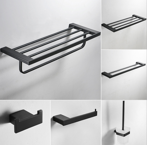 bath accessory set black finish bathroom hardware stainless steel accessories towel rack paper holder hook bar
bath accessory set black finish bathroom hardware stainless steel accessories towel rack paper holder hook bar