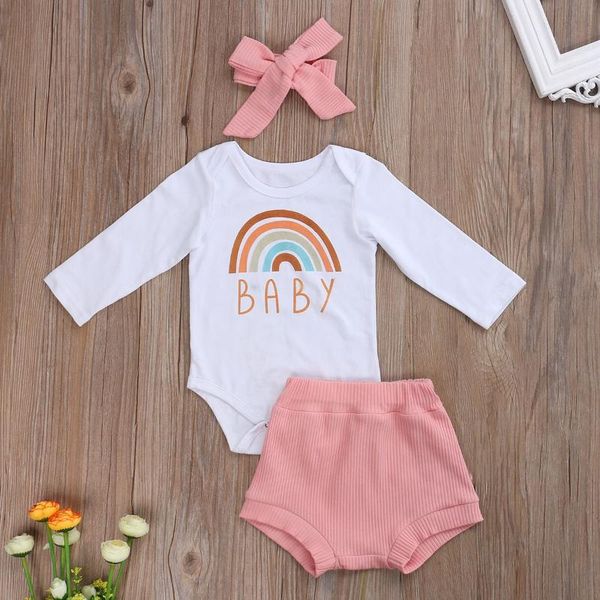 clothing sets baby born girls rainbow pattern letter print set cute infant gifts sleeve romper+shorts+headband children girl, White
clothing sets baby born girls rainbow pattern letter print set cute infant gifts sleeve romper+shorts+headband children girl, White