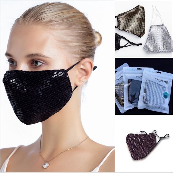 Маски для лица Мода BlingBling Paillette Дизайнер Luxury Mask моющийся многоразовый для взрослых Маски Mascarillas Защитная маска Регулируемое DHL
Маски для лица Мода BlingBling Paillette Дизайнер Luxury Mask моющийся многоразовый для взрослых Маски Mascarillas Защитная маска Регулируемое DHL