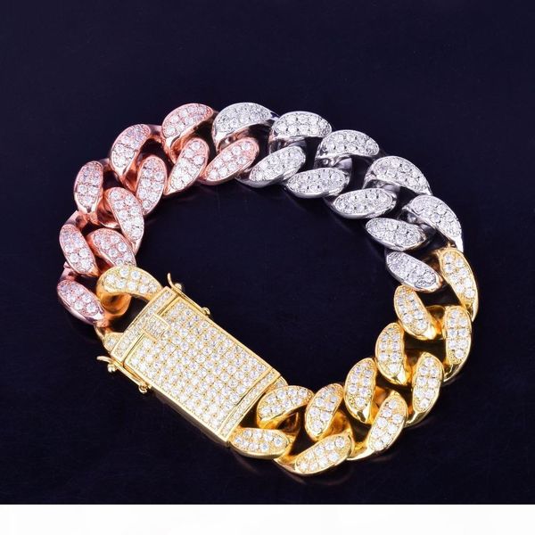 20mm width chunky miami men's cuban colorful bracelet bling zirconia hip hop jewelry gold silver rose big bangle 18cm 20cm, Black
20mm width chunky miami men's cuban colorful bracelet bling zirconia hip hop jewelry gold silver rose big bangle 18cm 20cm, Black