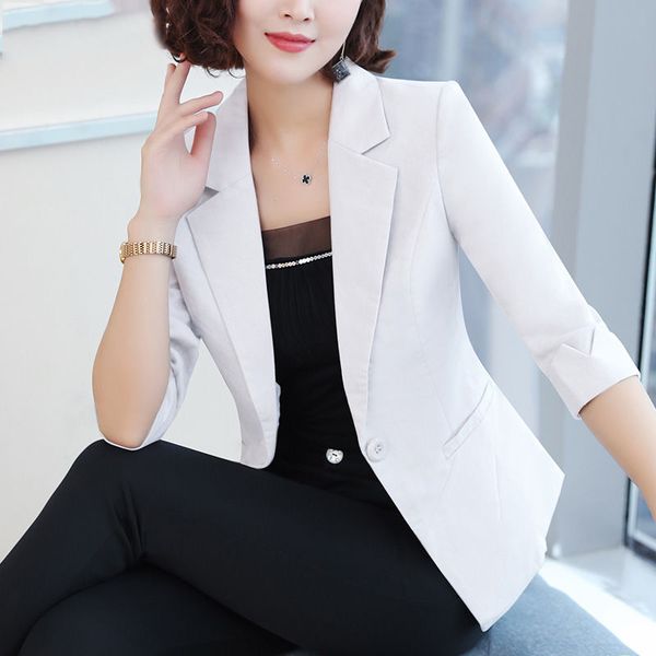 small suit women's long sleeve short coat suit versatile temperament leisure spring and autumn korean new slim coat, White;black
small suit women's long sleeve short coat suit versatile temperament leisure spring and autumn korean new slim coat, White;black