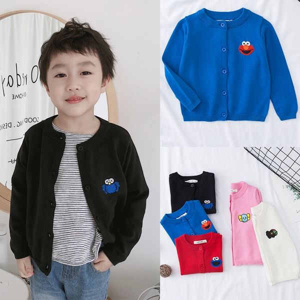 19 children's new autumn children's sweater cardigan round neck embroidered sesame street cotton knitted baby sweater sweatersweat, Blue
19 children's new autumn children's sweater cardigan round neck embroidered sesame street cotton knitted baby sweater sweatersweat, Blue