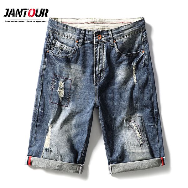 men's jeans summer stretch short fashion casual slim fit elastic denim shorts male brand clothes big size 28-40, Blue
men's jeans summer stretch short fashion casual slim fit elastic denim shorts male brand clothes big size 28-40, Blue