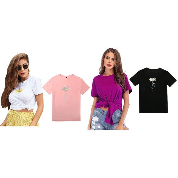 daisy flower print tshirts casual streetwear short sleeve tees women hip hop fashion summer t shirts female, White
daisy flower print tshirts casual streetwear short sleeve tees women hip hop fashion summer t shirts female, White