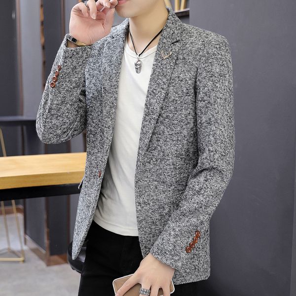 blazer men 2020 new fashionable casual dot printed business men slim mens blazer, White;black
blazer men 2020 new fashionable casual dot printed business men slim mens blazer, White;black
