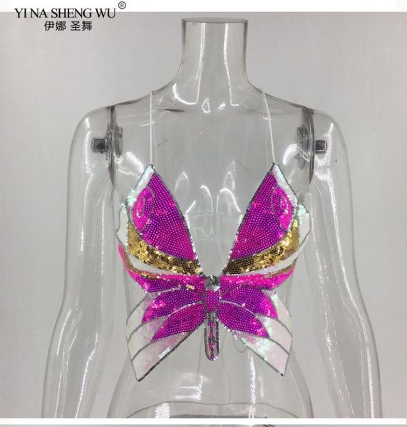 belly daning bra women sequin tees belly dance butterfly halter bra straps sleeveless oriental dance costume, Black;red
belly daning bra women sequin tees belly dance butterfly halter bra straps sleeveless oriental dance costume, Black;red
