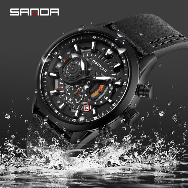 high-end cross-border new six-pin cool large dial waterproof three-eye mens watch leather strap fashion fashion mens watch, Slivery;brown
high-end cross-border new six-pin cool large dial waterproof three-eye mens watch leather strap fashion fashion mens watch, Slivery;brown