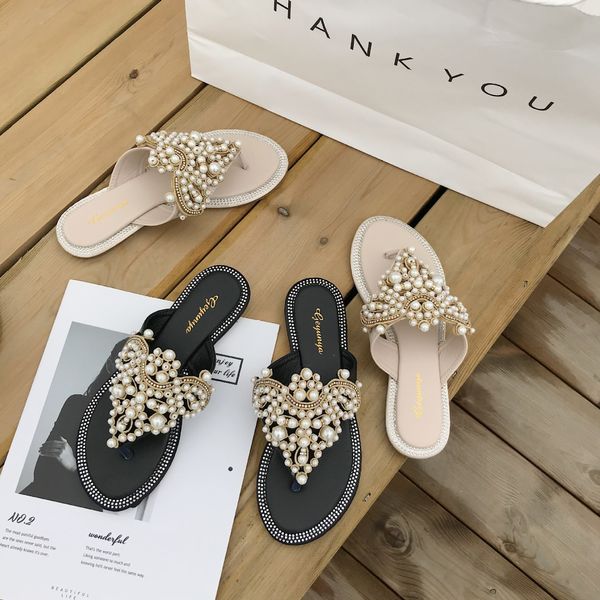 pretty2020 beauty sweet word flat bottom cool pearl pinch rhinestone low with woman slipper, Black
pretty2020 beauty sweet word flat bottom cool pearl pinch rhinestone low with woman slipper, Black
