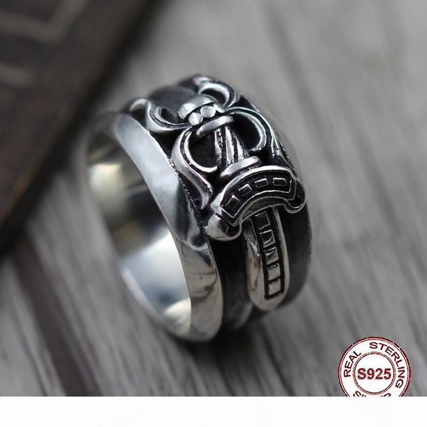 s925 pure silver men's ring individuality punk style do old restoring ancient ways ring of the sword unique gift to your lover
s925 pure silver men's ring individuality punk style do old restoring ancient ways ring of the sword unique gift to your lover