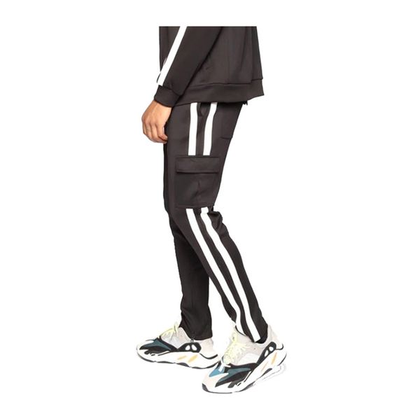 fitness pants men's full length striped sweatpants multiple pockets joggers sport tactical pants polyester straight casual men, Black
fitness pants men's full length striped sweatpants multiple pockets joggers sport tactical pants polyester straight casual men, Black