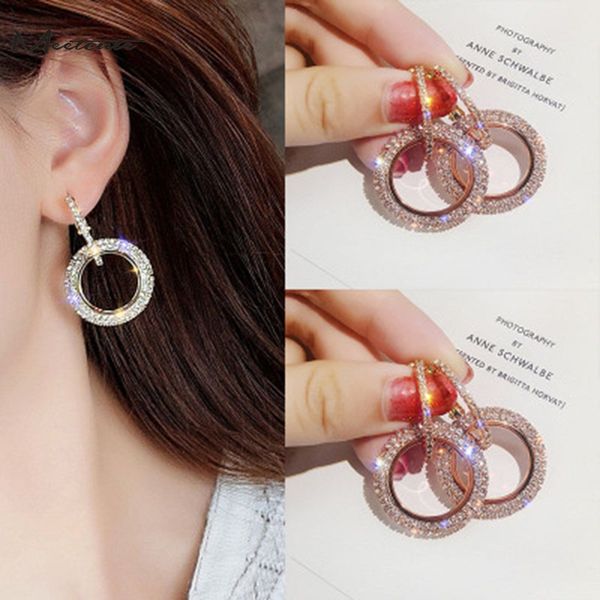 charm meetcute style bling full crystal circle earrings for women luxury round shiny hoop party wedding jewelry, Golden
charm meetcute style bling full crystal circle earrings for women luxury round shiny hoop party wedding jewelry, Golden