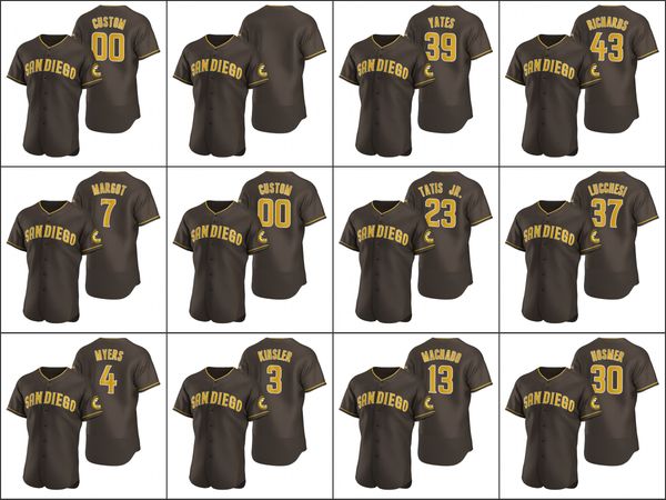 san diego padres #13 manny machado 23 fernando tatis jr. 39 yates men women youth custom brown authentic 2020 alternate jersey, Black
san diego padres #13 manny machado 23 fernando tatis jr. 39 yates men women youth custom brown authentic 2020 alternate jersey, Black