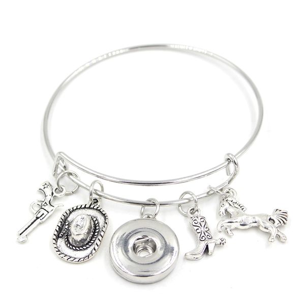 new arrival wholesale snap jewelry western equestrian boot horse horse shoe charm bracelet adjustable wire bangle snap bracelets for women, Golden;silver
new arrival wholesale snap jewelry western equestrian boot horse horse shoe charm bracelet adjustable wire bangle snap bracelets for women, Golden;silver