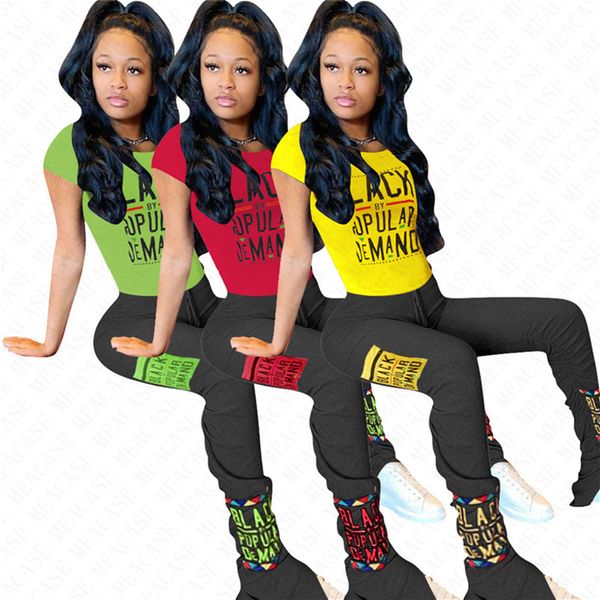 black by popular demand letters tracksuit women letters short sleeve t-shirt + legging pants two-piece suit clothing outfits d71608, White
black by popular demand letters tracksuit women letters short sleeve t-shirt + legging pants two-piece suit clothing outfits d71608, White