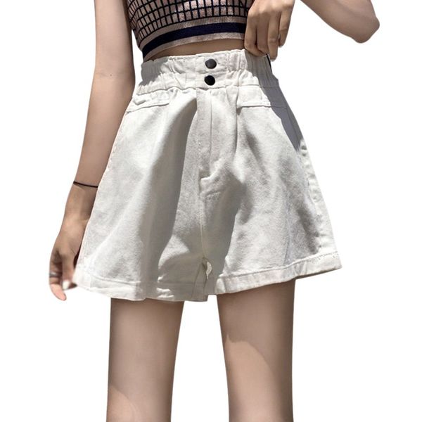 women's shorts high waist for women summer korean style loose wild casual wide leg, White;black
women's shorts high waist for women summer korean style loose wild casual wide leg, White;black