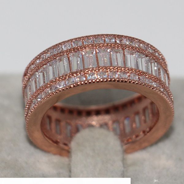 k size 5 -10 fashion luxury jewelry 10kt rose gold filled princess cut full white sapphire cz diamond gemstones women wedding band ring, Slivery;golden
k size 5 -10 fashion luxury jewelry 10kt rose gold filled princess cut full white sapphire cz diamond gemstones women wedding band ring, Slivery;golden