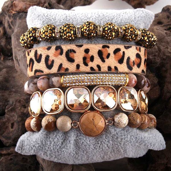 rh fashion leopard leather bracelet set 5pc handmade natural stone female femme bracelets sets for women jewelry dropshipping, Black
rh fashion leopard leather bracelet set 5pc handmade natural stone female femme bracelets sets for women jewelry dropshipping, Black