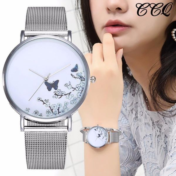 ccq brand stainless steel silver mesh band creative quartz watch casual women fashion simple watch relogio feminino hot, Slivery;brown
ccq brand stainless steel silver mesh band creative quartz watch casual women fashion simple watch relogio feminino hot, Slivery;brown