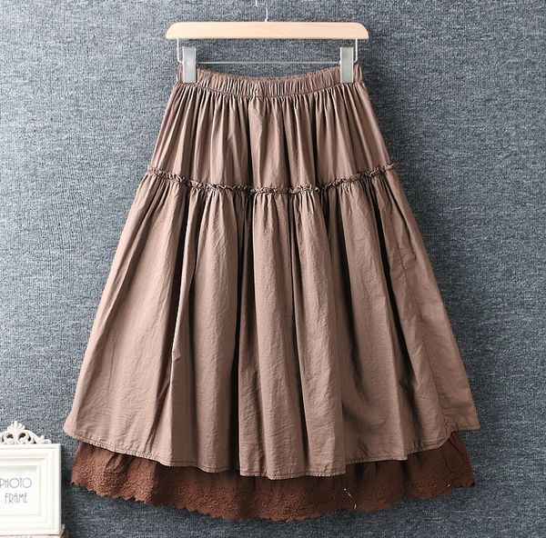 spring and summer new literary elastic waist cotton and linen solid color bottoming long skirt loose skirt female 847, Black
spring and summer new literary elastic waist cotton and linen solid color bottoming long skirt loose skirt female 847, Black