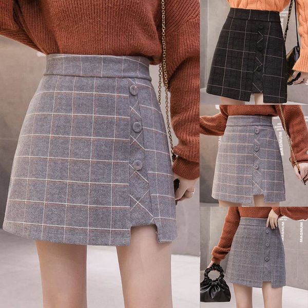autumn and winter plaid woolen korean style irregular dress mini miniskirt all-match a- line dress slim-fit mini skirt with lining, Black
autumn and winter plaid woolen korean style irregular dress mini miniskirt all-match a- line dress slim-fit mini skirt with lining, Black