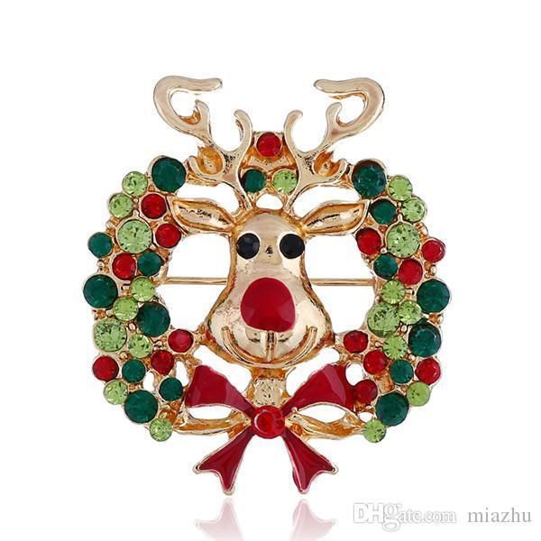 Elegant Animal Christmas Brooch Jewelry Colorful Rhinestone Wreath Bowknot Elk Wapiti Pins And Brooches For Women Gifts
Elegant Animal Christmas Brooch Jewelry Colorful Rhinestone Wreath Bowknot Elk Wapiti Pins And Brooches For Women Gifts