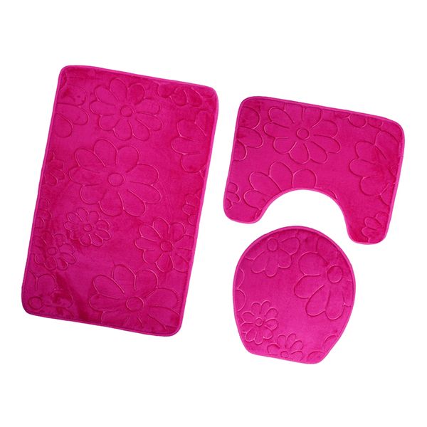 3 pieces non-slip bath mat set bathroom u-shaped contour rug, mat and toilet lid cover
3 pieces non-slip bath mat set bathroom u-shaped contour rug, mat and toilet lid cover