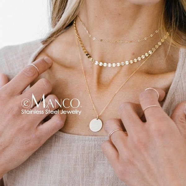 emanco 3 pcs not fade real 316l stainless steel necklace women minimalist choker necklace 15mm pendant for women, Silver
emanco 3 pcs not fade real 316l stainless steel necklace women minimalist choker necklace 15mm pendant for women, Silver