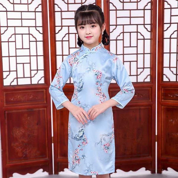 ethnic clothing girls chinese dress year party qipao cheongsam long sleeve spring traditional dresses, Red
ethnic clothing girls chinese dress year party qipao cheongsam long sleeve spring traditional dresses, Red