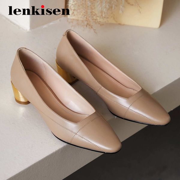 lenkisen european style genuine leather classic colors round toe med strange heel slip on maiden catwalk dating women pumps l20, Black
lenkisen european style genuine leather classic colors round toe med strange heel slip on maiden catwalk dating women pumps l20, Black