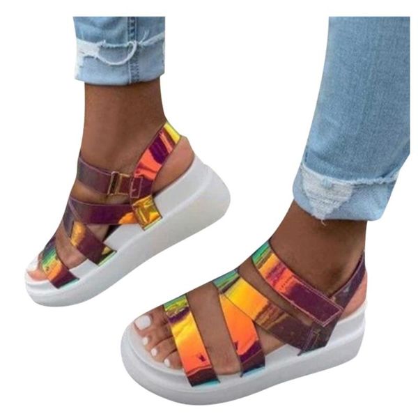 sagace women sandals 2020 ladies wedge heel flash comfortable sandals reflective thick bottom comfortable fashion casual, Black
sagace women sandals 2020 ladies wedge heel flash comfortable sandals reflective thick bottom comfortable fashion casual, Black