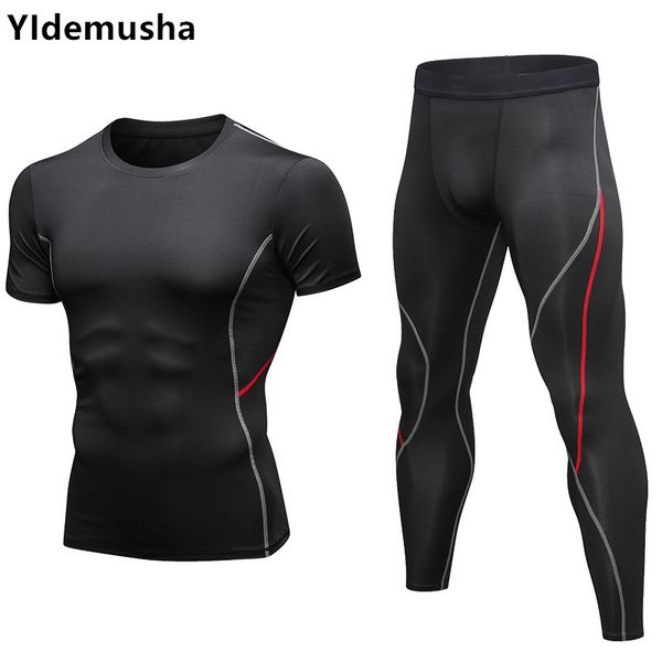 new sport sets men's tight training suit pro running fitness sets exercise quick dry men set breathable short sleeve+ long pants, Gray
new sport sets men's tight training suit pro running fitness sets exercise quick dry men set breathable short sleeve+ long pants, Gray