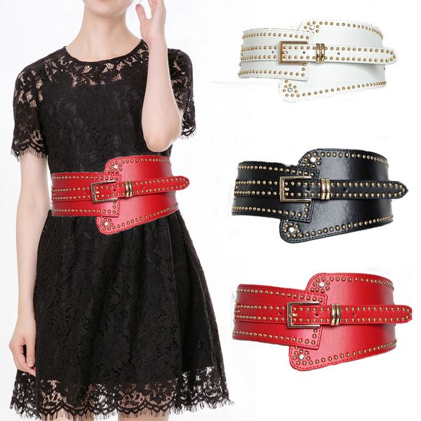 luxury ladies wide leather belt punk style rivet pin buckle belts designer pu elastic band belt cool bg-477, Black;brown
luxury ladies wide leather belt punk style rivet pin buckle belts designer pu elastic band belt cool bg-477, Black;brown