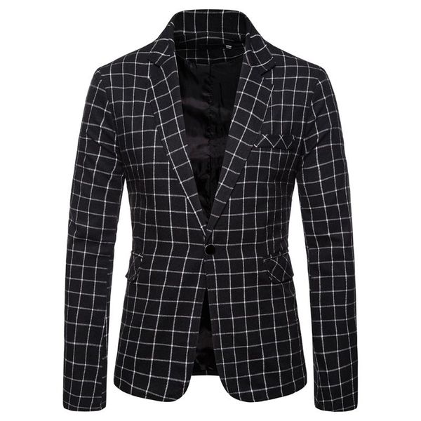 cysincos blazer men suit fashion jacket mens slim fit casual plaid jackets men blazer single button plus size male wedding suit, White;black
cysincos blazer men suit fashion jacket mens slim fit casual plaid jackets men blazer single button plus size male wedding suit, White;black