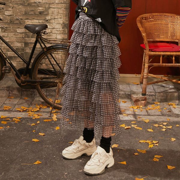 Black Plaid Multi-Layer Casual Mesh Skirt Women 2020 Summer New High Elastic Waist Ladies Daily Midi Tiered Skirts
Black Plaid Multi-Layer Casual Mesh Skirt Women 2020 Summer New High Elastic Waist Ladies Daily Midi Tiered Skirts