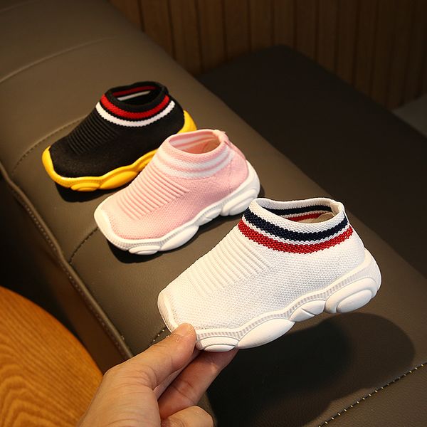 children's fashion soft bottom elastic fabric vamp sneakers boys girls mesh shoes kids breathable sports shoes baby board, Black
children's fashion soft bottom elastic fabric vamp sneakers boys girls mesh shoes kids breathable sports shoes baby board, Black