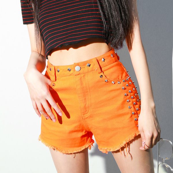 summer retro fashion orange rivet denim shorts women streetwear high waist ripped mini shorts short jeans nightclub, White;black
summer retro fashion orange rivet denim shorts women streetwear high waist ripped mini shorts short jeans nightclub, White;black
