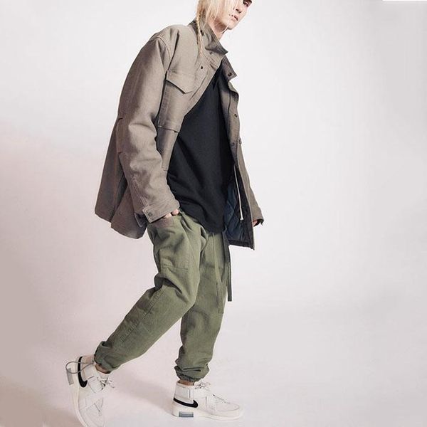 mens streetwear fear of god army green cargo pants long drawstring elastic waist hiphop streetwear trousers vintage joggers, Black
mens streetwear fear of god army green cargo pants long drawstring elastic waist hiphop streetwear trousers vintage joggers, Black