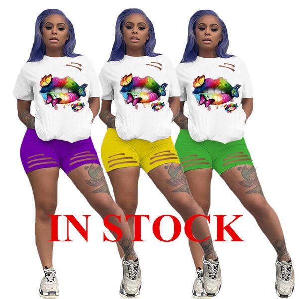 women tracksuit rainbow butterfly lips print t-shirt shorts sets hole outfit summer two piece sport suit fashion clothes sale d7808, White
women tracksuit rainbow butterfly lips print t-shirt shorts sets hole outfit summer two piece sport suit fashion clothes sale d7808, White