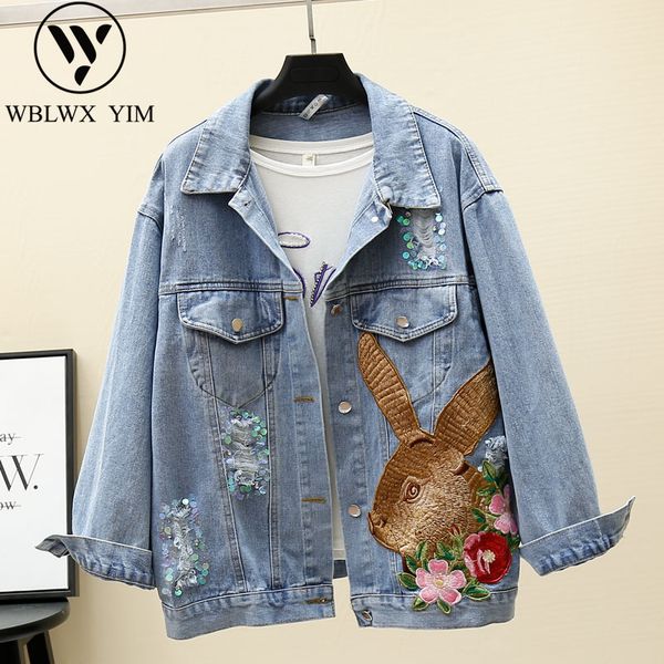 harajuku denim jacket women loose plus size jacket fashion embroidery jeans female casual denim coat streetwear, Black;brown
harajuku denim jacket women loose plus size jacket fashion embroidery jeans female casual denim coat streetwear, Black;brown