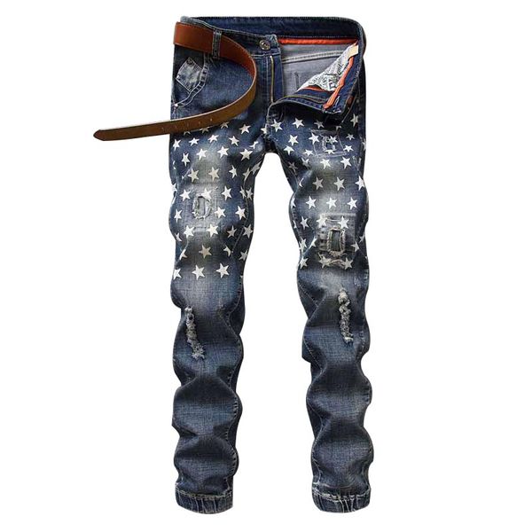 fashion new stars pattern slim fit mens scratched pencil jeans casual hip hop ripped pants patches straight denim jeans male, Blue
fashion new stars pattern slim fit mens scratched pencil jeans casual hip hop ripped pants patches straight denim jeans male, Blue