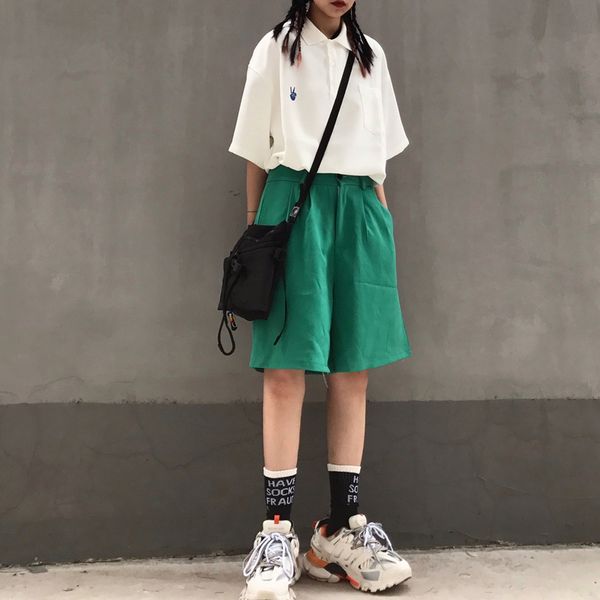 2020 new harajuku pants women high waist knee length casual trousers women summer ladies loose suit pants pantalon femme, Black;white
2020 new harajuku pants women high waist knee length casual trousers women summer ladies loose suit pants pantalon femme, Black;white