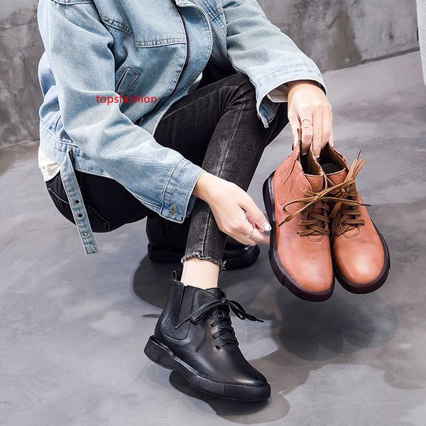 women boots autumn winter fashion handmade genuine leather ankle 04boots warm soft outdoor casual flat shoes woman, Black;green
women boots autumn winter fashion handmade genuine leather ankle 04boots warm soft outdoor casual flat shoes woman, Black;green