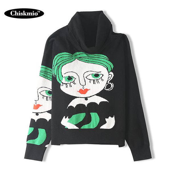 chiskmio cartoon sweet pullover women sweater korean high neck knitted pullover loose long sleeve ladies knitting clothing, White;black
chiskmio cartoon sweet pullover women sweater korean high neck knitted pullover loose long sleeve ladies knitting clothing, White;black