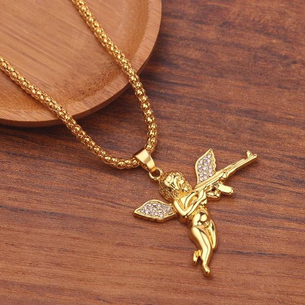 2020 fashion new style women jewelry gold color angel necklace baby angel gun pendan pendant charm pendant necklace man gift, Silver
2020 fashion new style women jewelry gold color angel necklace baby angel gun pendan pendant charm pendant necklace man gift, Silver